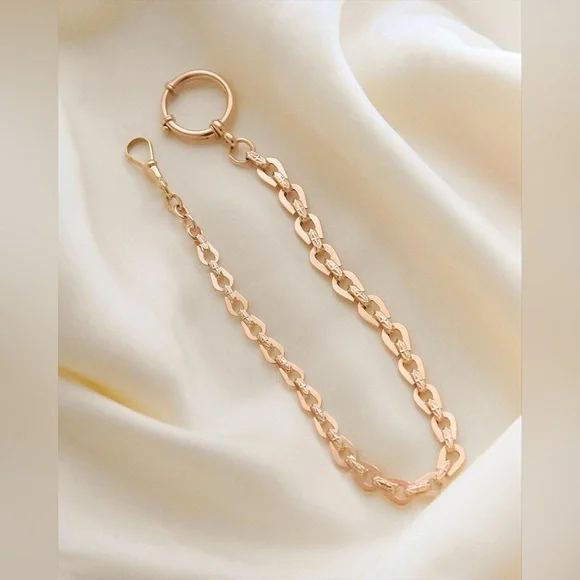 1900’s antique 18K gold watch Albert chain necklace charm bracelet dog clip bolt - Picture 5 of 11